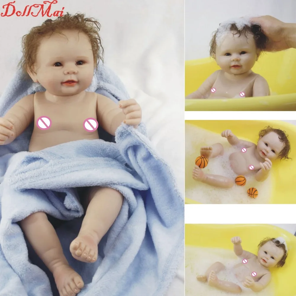 

55cm Full Body soft Silicone Reborn Baby Dolls modeling boy reborn bathe dolls realistic kids birthday bonecas brinquedos