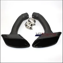 Adequado para X6 fibra de carbono tubo de escape silenciador do escape do carro dica PARA BMW Carro flange reta Cauda de fibra de carbono Brilhante tubos