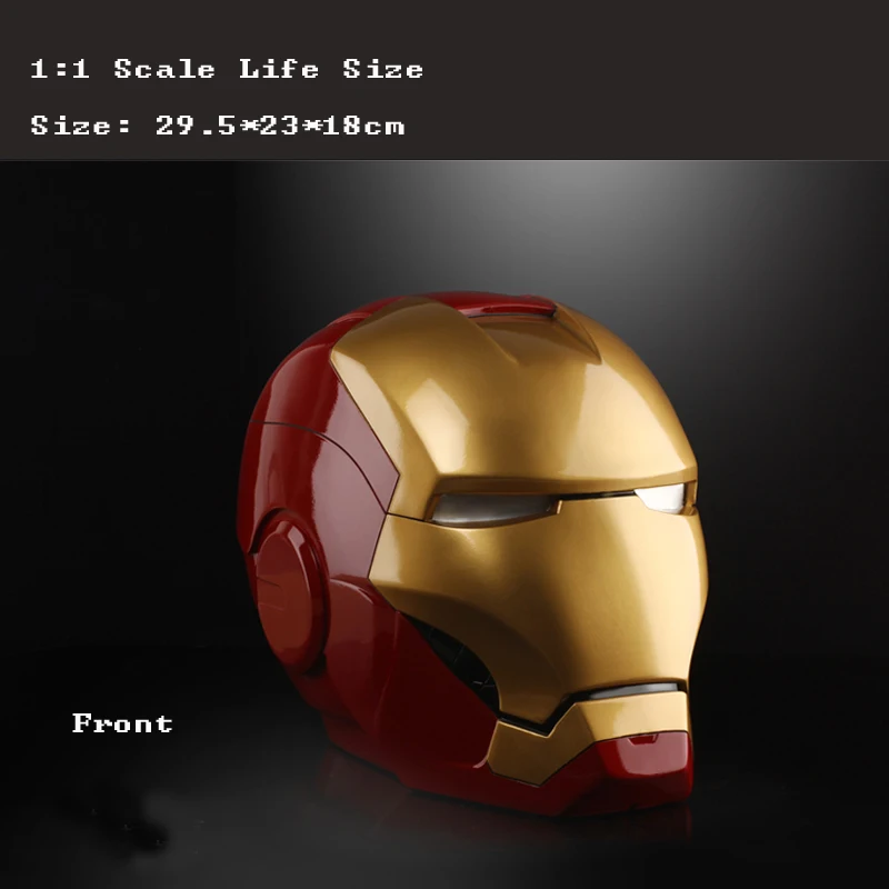 1/1 Scale Life Size Marvel Shield Movie Avengers iron Man 3 Helmet Money Bank Action Figure Toys