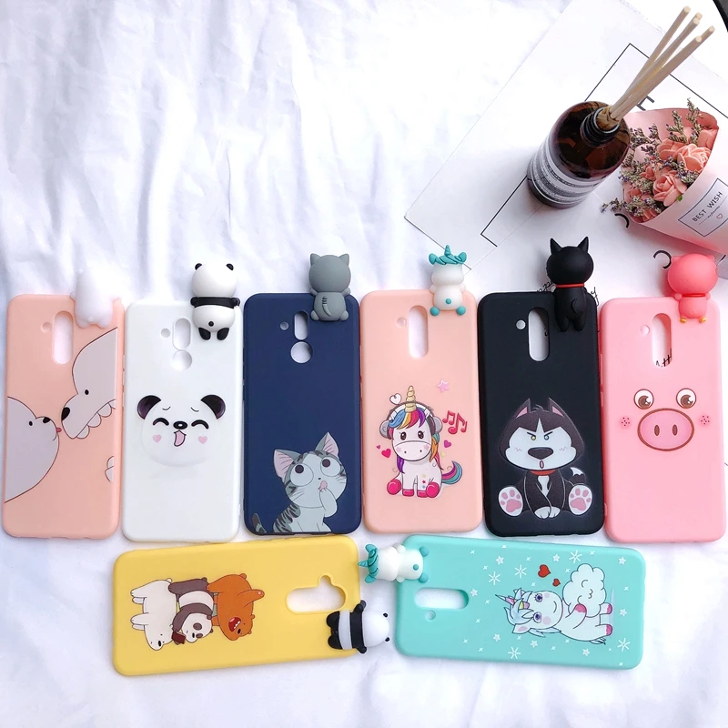 Funda huawei mate 20 Lite чехол etui mate 10 Lite чехол 3D Kawaii Медведь Единорог силиконовый чехол для huawei mate 20 Lite чехол Capa