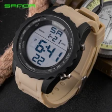 Новые SANDA мужские резиновые тактические военные спортивные мужские наручные часы лучший бренд класса люкс светодиодный цифровые кварцевые часы с датой 369