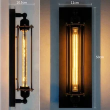 T300 Industrial Rustic Long Black Wall Sconce Plate Lamp Retro Vintage Lighting for indoor use