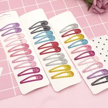 10 шт. заколки для волос, заколки для волос, блестящие заколки для волос, милые цветные металлические заколки для маленьких детей, аксессуары для девочек