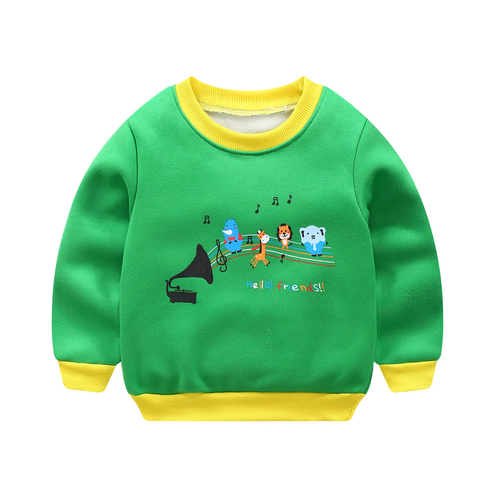 Cartoon Pattern Baby Boy Winter Fashion Clothes Baby Girl Lovely Style Tops