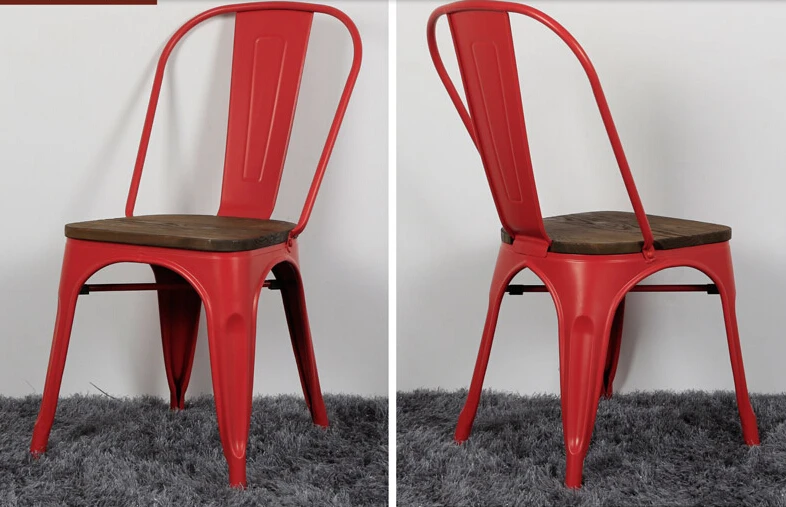 Free Shipping Red Side Chair with Elem Wood Seat Free Shipping Red Side Chair with Elem Wood Seat