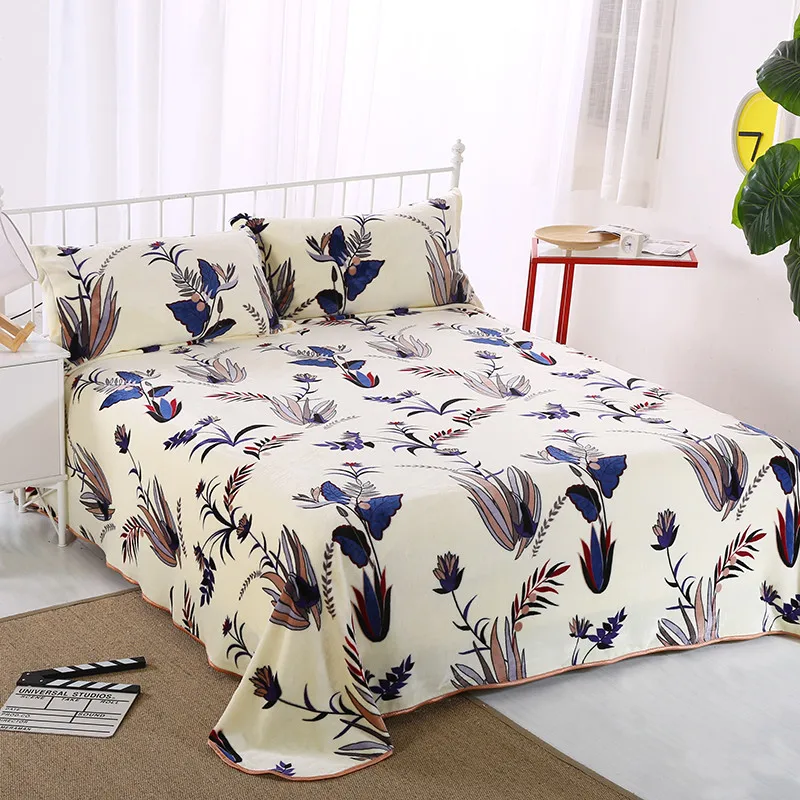 

Rural Style Fashionable Color Printing Pattern Flat Sheet Set Bedding Bedsheet+2pillowcases Sheets Set Comfortable Set Sheet Set