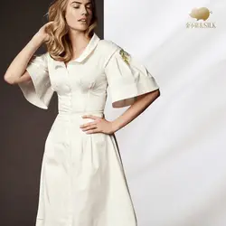 Белый Тонкий блестящий льняная ткань высокого качества глянцевое платье ткань натуральная лён ткань оптовая продажа льняной ткани