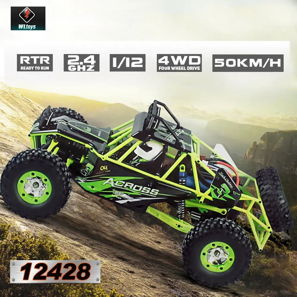 Wltoys 12428 RC автомобиль 1/12 2,4G 4WD автомобиль с дистанционным управлением 50 км/ч высокая скорость RC альпинистский автомобиль внедорожник матовый Гусеничный