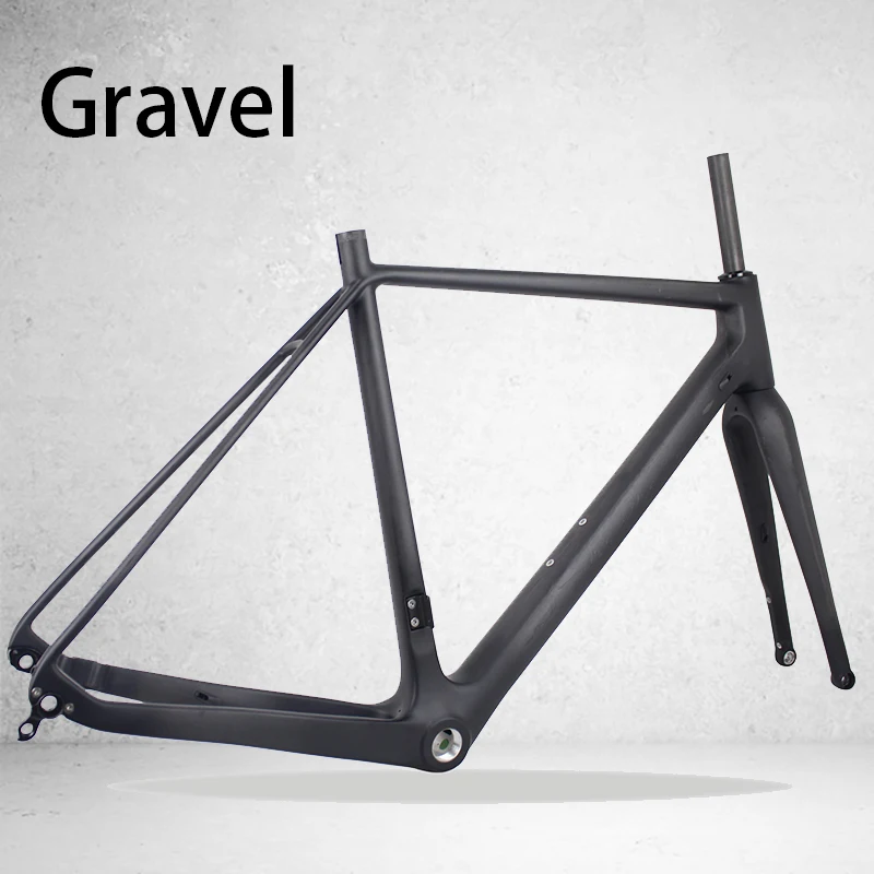 

Toray Full Carbon Fiber Gravel Bike Full Carbon Gravel Bicycle Frame 700*40c 142*12 Size XS/S/M/L/XL Cyclocross Bike Frameset