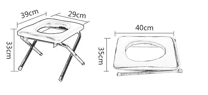 Складная Нескользящая беременная женщина или старик, сидящая на стуле или табурете, Простой туалет