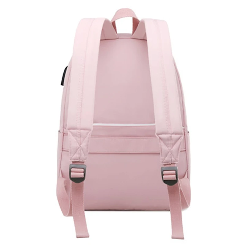 Mochila para ordenador portátil de impresión en Color sólido para niñas con colgante de Animal para niños, bolsas escolares, bolso de viaje para mujer Mochila para ordenador portátil de impresión en Color sólido para niñas con colgante de Animal para niños, bolsas escolares, bolso de viaje para mujer