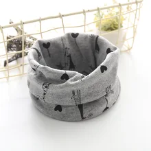 Осень-зима детский хлопковый шарф для малышей и детей постарше шарф для девочек, для мальчиков шарф, воротник с круглым хомут для шеи теплые шейный платок