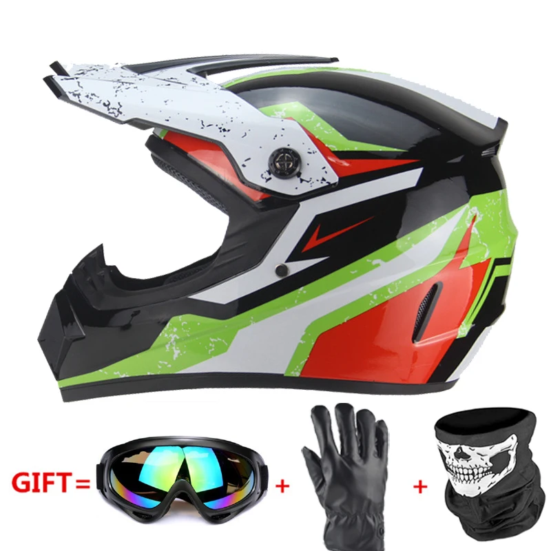 Мотоциклетный шлем, шлем для мотокросса, шлем для мотокросса, мотоциклетный шлем, шлем для мотоциклистов - Цвет: green