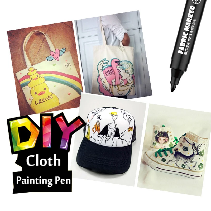 Diy 8colors Fabric T Shirt Textile Marker Pen Cloth Drawing Pen Non Toxic Pigment Based Markers For Handpainting Art Paint Pen Art Markers Aliexpress