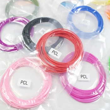 

QCREATE 50 Meters PCL Filament 1.75mm 3D Pen Printing Materials Low Temperature Consumables for 3D Doodler Random Colors