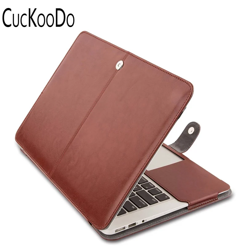 

PU Leather Book Cover Folio Case with Stand Function for Macbook Air 11.6 13.3 / Pro 13.3 15.4 Pro Retina 12 13.3 15.4 inch