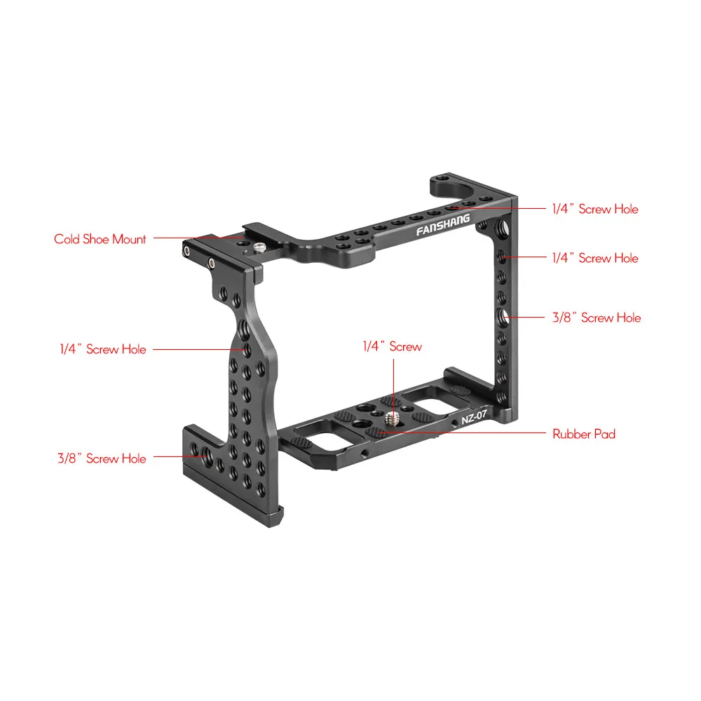 Каркас для крепежа видеокамеры крепление Rig фильм пленка делая стабилизатор кронштейн с холодным башмаком 1/4 дюймов резьба для Nikon Z6/Z7