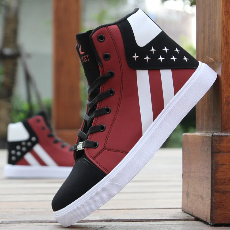 Männer Casual Skateboard Schuhe High Top Sneakers Sport Schuhe Atmungs Hip Hop Wanderschuhe Straße Schuhe Chaussure Homme- in