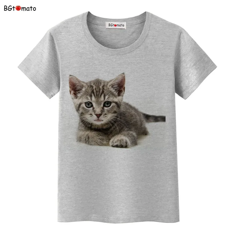 BGtomato lol cat Милая 3D футболка Женская Новое поступление крутая модная летняя с