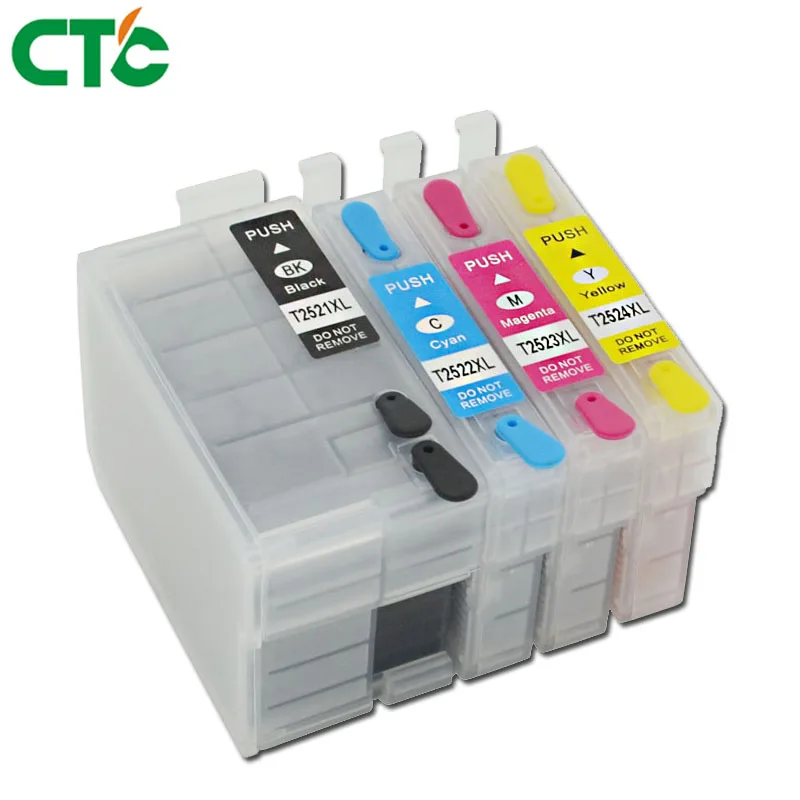 T252XL 252XL refillable ink cartridge Compitalbe For EPSON WorkForce WF