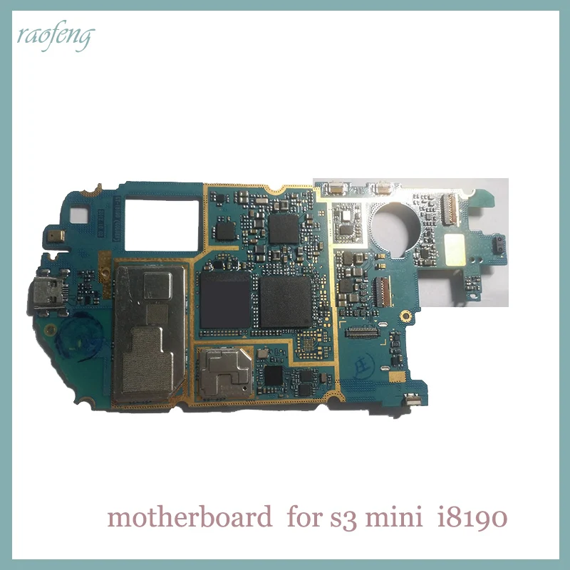 

Raofeng well work Motherboard for Samsung galaxy s3 mini i8190 unlocked with android system mainboard with chips logic board