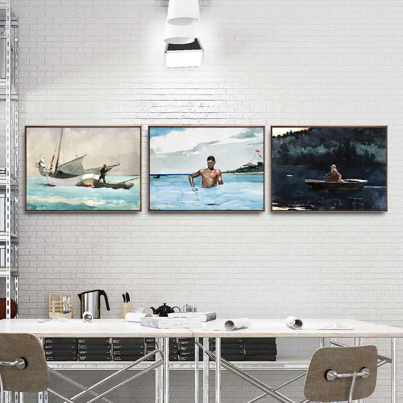 홈 인테리어 아트 벽 사진 fro 거실 포스터 인쇄 캔버스 회화 미국 winslow homer 경치