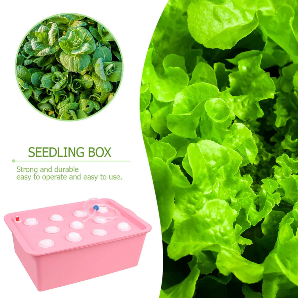 11 Holes Hydroponic Systems Nursery Pots Soilless Cultivation Seedling Box Plant Seedling Grow Kit Plant Site Planters Tools