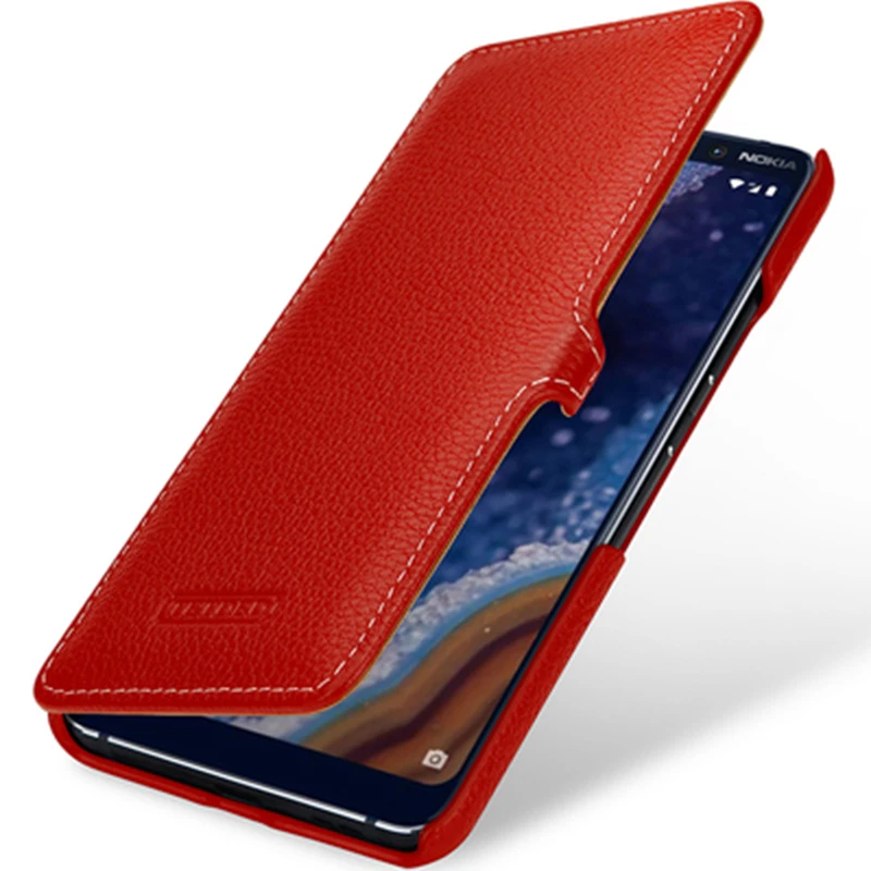 Чехол-книжка из натуральной кожи для NOKIA9 PureView, Модный чехол для телефона NOKIA 9 PureView, Роскошный чехол
