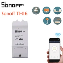 Sonoff TH16 умный переключатель Wi-Fi Мониторинг температуры и влажности Wifi умный переключатель домашний комплект автоматизации работает с Alexa Google Home