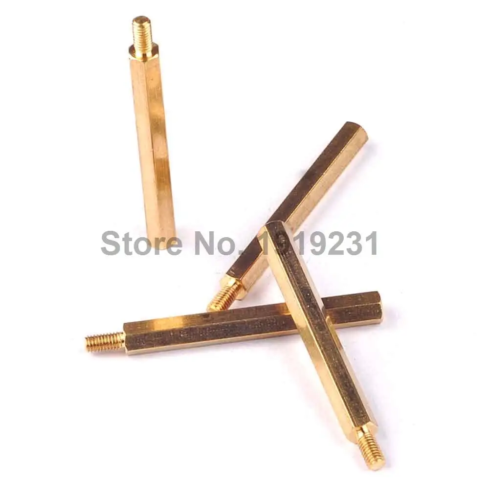 

20pcs/lot Copper screw M3 40+6 six corner pillars inside and external wire