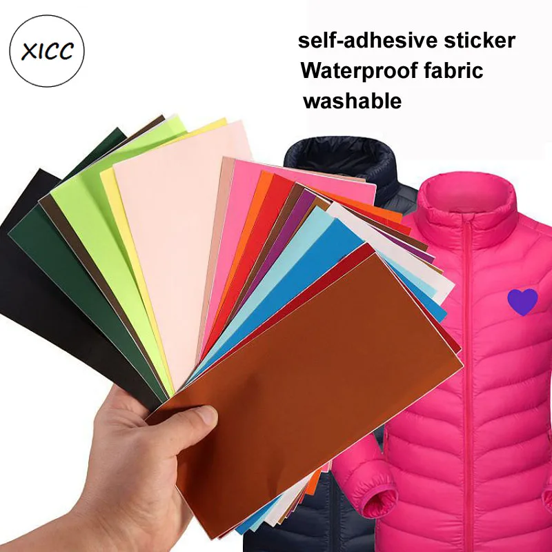 

XICC Multicolor Self Adhesive Sticker Patches Avoid Ironing Waterproof Material Can Washable Appliques For Jacket Sew Up Hole
