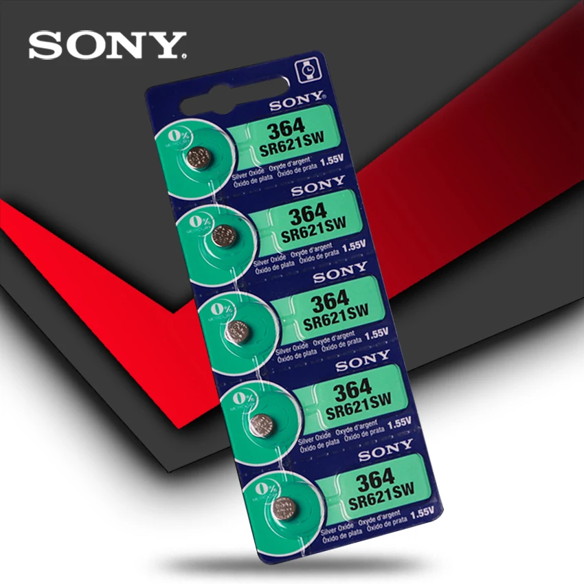 3 шт. sony 364 SR621SW V364 SR60 SR621 AG1 часы батарея Кнопка монетница Сделано в Японии