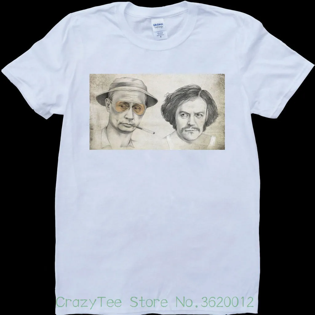 

Women's Tee Putin And Medvedev Fear & Loathing In Las Vegas White , Custom Made Men's T-shirt Kawaii T-shirt Lady