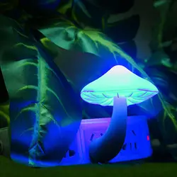 Светодиодный свет Управление ночник мини грибовидных энергосбережения Сенсор настенный светильник романтические ночные огни США Разъем