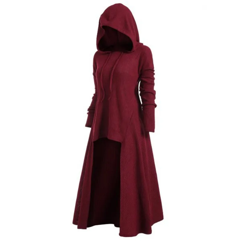 

Women Robe Sweater Gothic Hooded Drawstring Oversize 5XL Female Long Pullovers Casual Streetwear Jumpers Pull Femme Sweaters