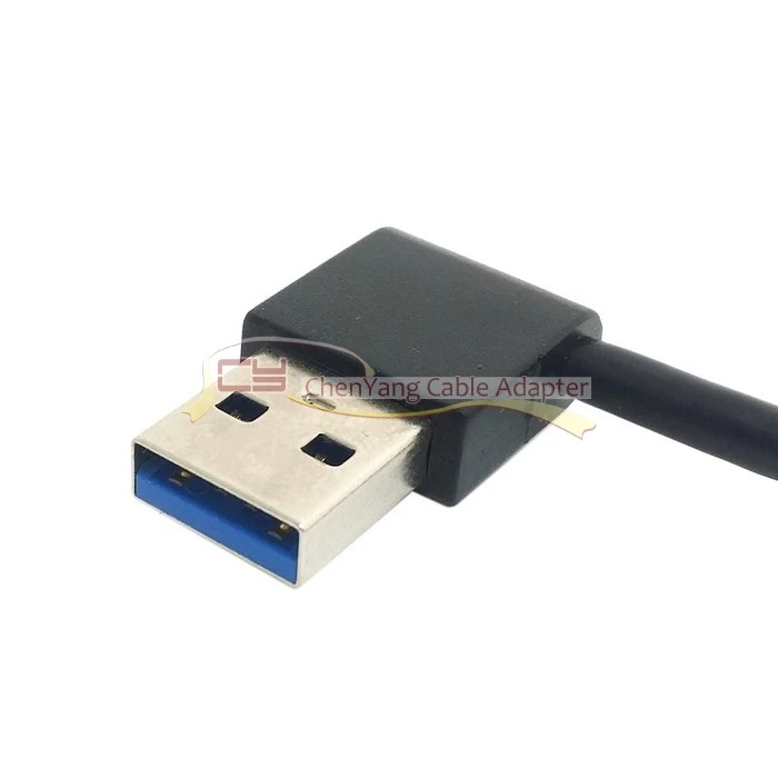 Chenyang USB 3,0 type A Мужской 90 градусов левый угловой правый угловой удлинитель 50 см
