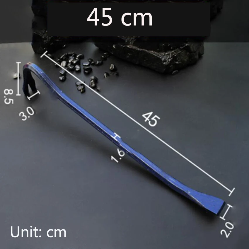 25/35/45 см лом штапельного Круглый хвостовик на плоской подошве; острый носок; инструмент для разборки Бар Инструментов Съемник элементов Анкерный стержень разных удаление ногтей или деревянный ящик - Цвет: 45cm