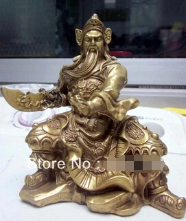 

0 Collectable Tibet Brass Warrior God GuanYu Statue