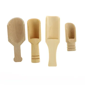 

Useful Kitchen Spice Wooden Powder Spoon Tools Bath Shower Salts Mini Scoops Spoon 4 Styles