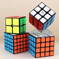 Qiyi комплект 2x2x2 3x3x3 4x4x4 5x5x5 треугольник Dodecahedron mastermorphix LVY Волшебная головоломка с быстрым кубом 4 шт./компл. подарочная упаковка детские