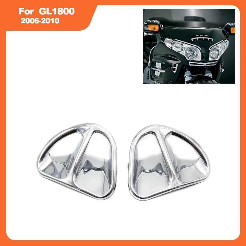 Chrome Fairing Intake Vent Scoops For Honda Goldwing GL1800 2006 2010