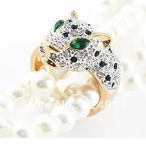 

Luxury European male panther ring Lucky Money 10#