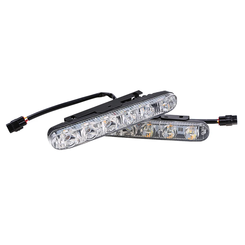 POSSBAY 2 предмета 12 V 12/18 Вт светодиодный автомобиль Габаритные огни планка осветителя изготовления 6/9 светодиодный s белого и желтого цвета Водонепроницаемый Противотуманные огни