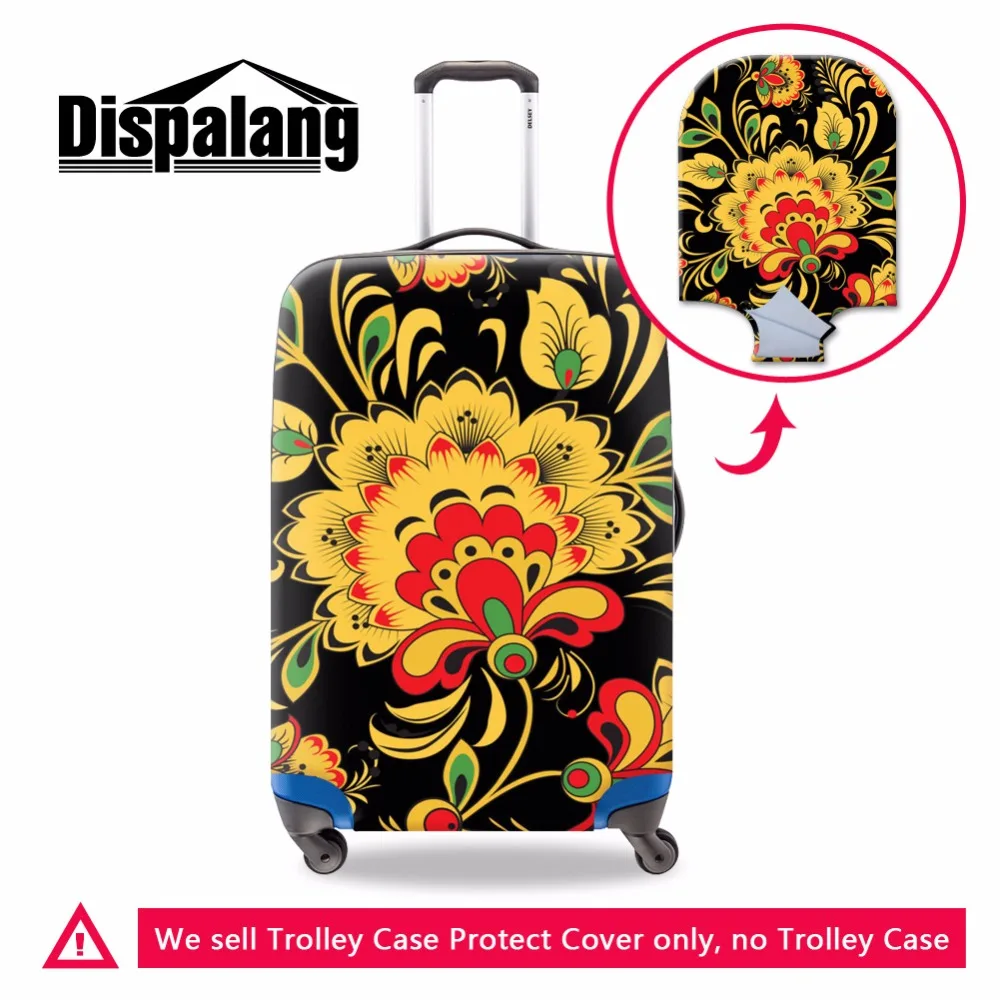 Эластичный Цветочный чемодан чехол для путешествий спандекс защита багажа чехол для женщин цветок водостойкий чемодан защитный чехол