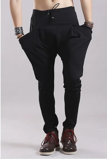 Man 2015 Men's Outdoor Sports Harem skinny Sweatpants Baggy Pants Autumn capris Buckle mens casual hip hop bandana Trousers K313 | Мужская