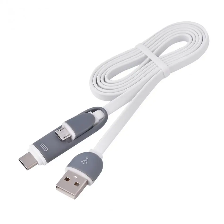 VBESTLIFE 2 в 1 USB кабель для передачи данных к Micro USB и type C кабель для быстрой зарядки и синхронизации данных провод 1 м кабели