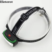 Green/Blue/Gray LED Mini COB Headlight Fishing Outdoor Camping Riding Light PVC 3 modes Headlamp use 3*AAA support Drop Shipping