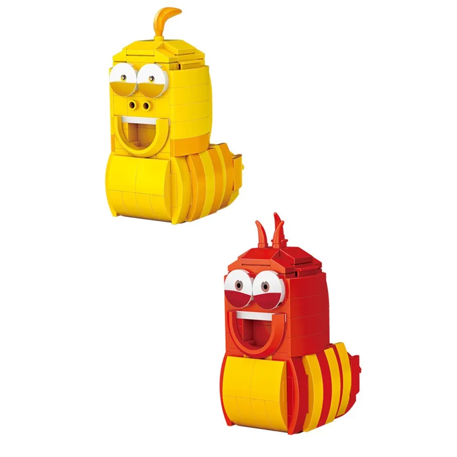 

Assemble Cartoon Figure Larvale Yellow Red Insect Building Blocks Toys Educational Model Bricks Toys for children Gifts