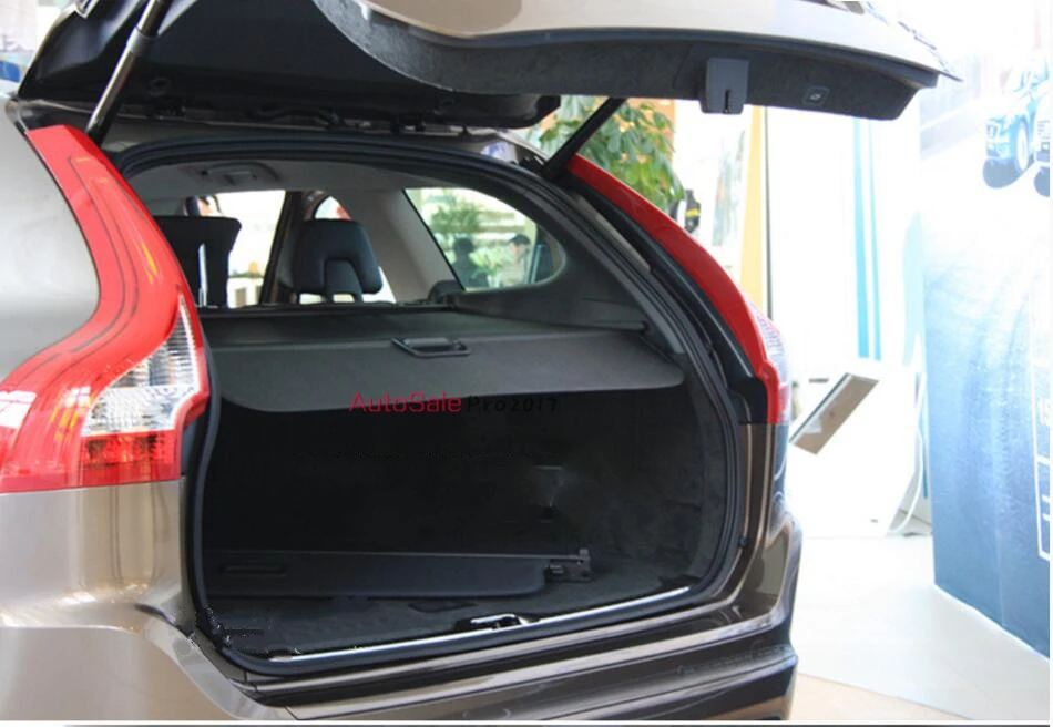 Black Retractable Rear Trunk Security Cargo Cover Shade Shield for VOLVO XC60 2009 2010 2011