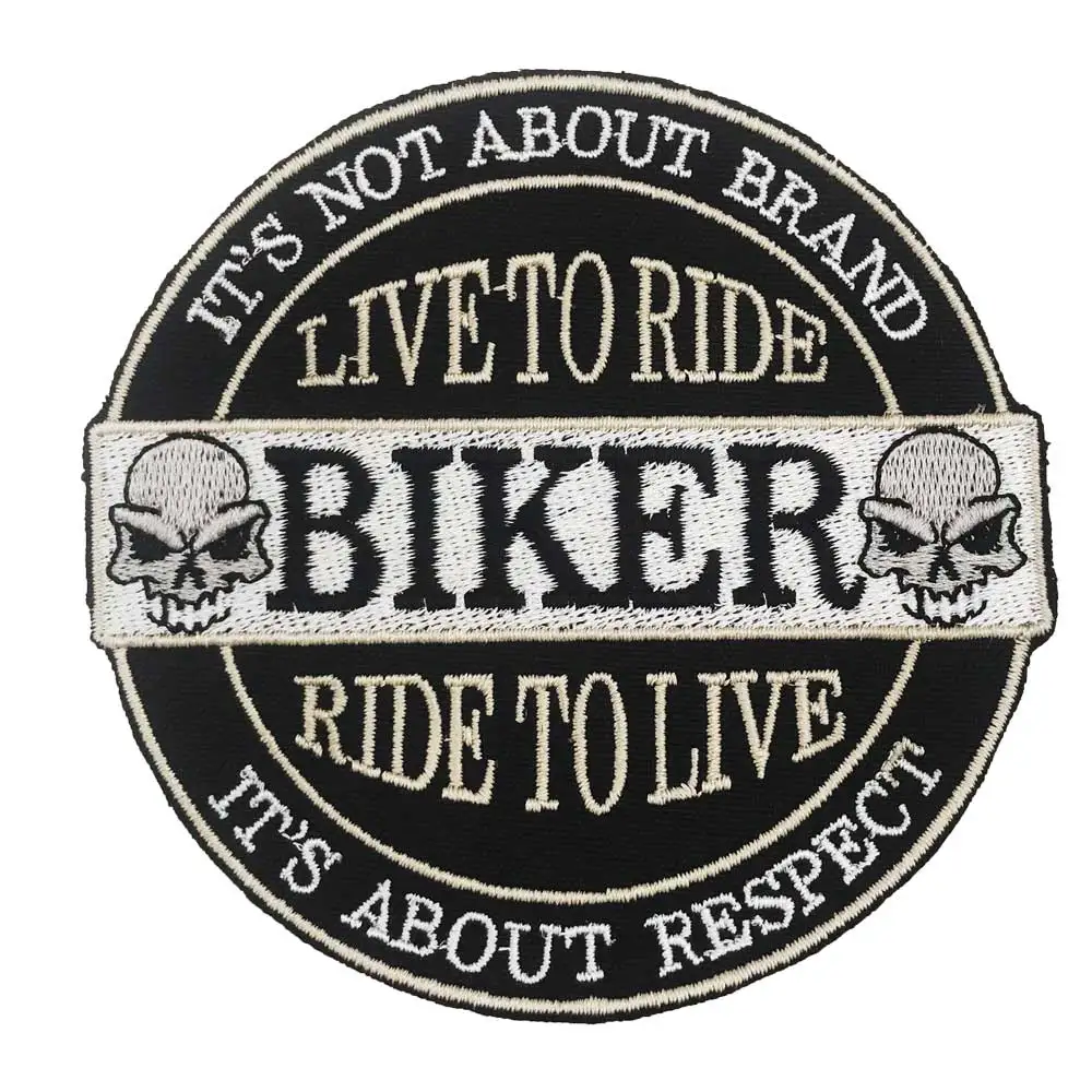 Вышитые байкерские нашивки LIVE TO RIDE наклейки для одежды аксессуары